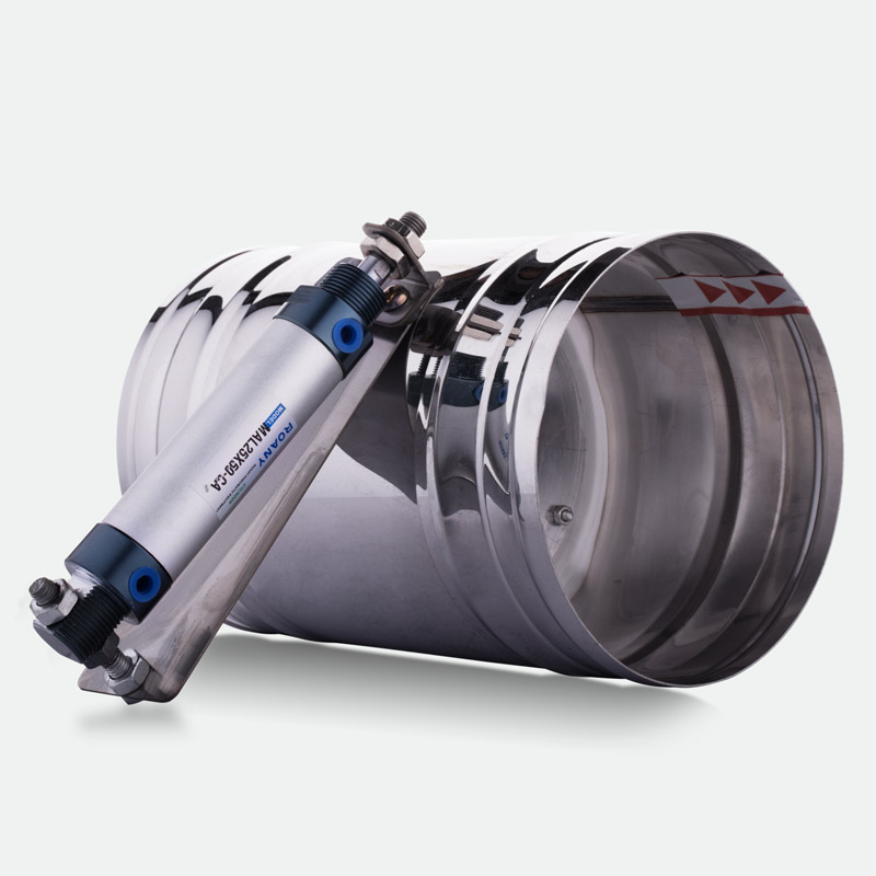 桐宇不锈钢气动i风阀风量调节阀通风管道蝶阀密闭阀风管气动阀门