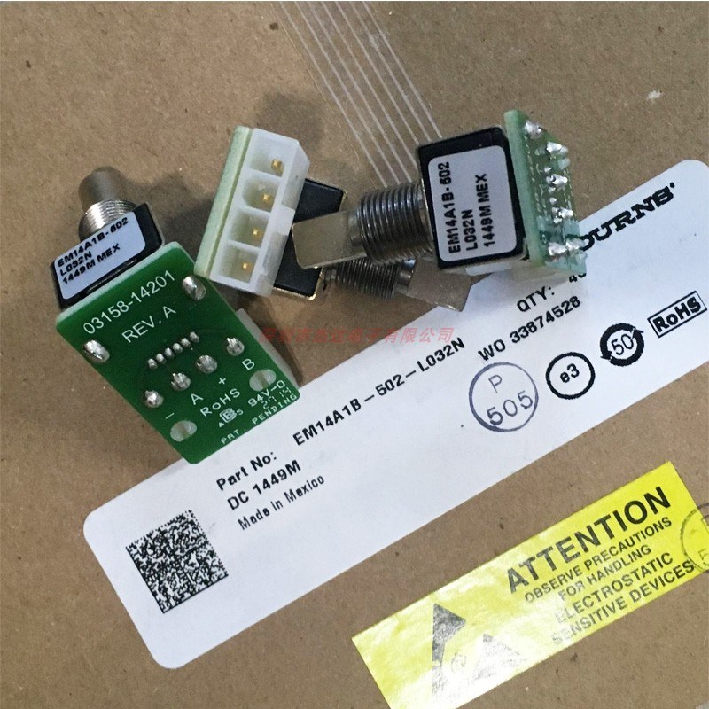 美国BOURNS光学编码器 32定点脉冲数EM14A1B-502-L032N带电路板座