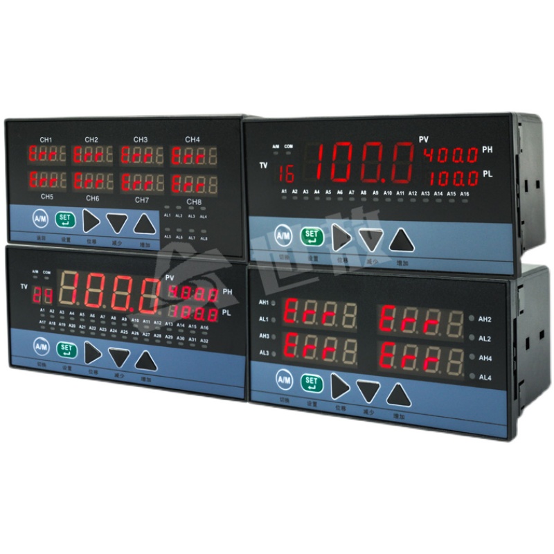 4-32多路巡检智能显示仪表数显温度报警温控器继电S器变送表RS485