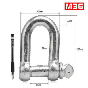 卸扣 起重D形吊耳卡扣卡环镀锌国标U型吊环吊钩起重扣U型吊扣美式