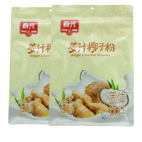 海南特产 春光姜汁椰子粉360克X2袋 椰香姜汁味 姜味浓姜茶椰奶粉