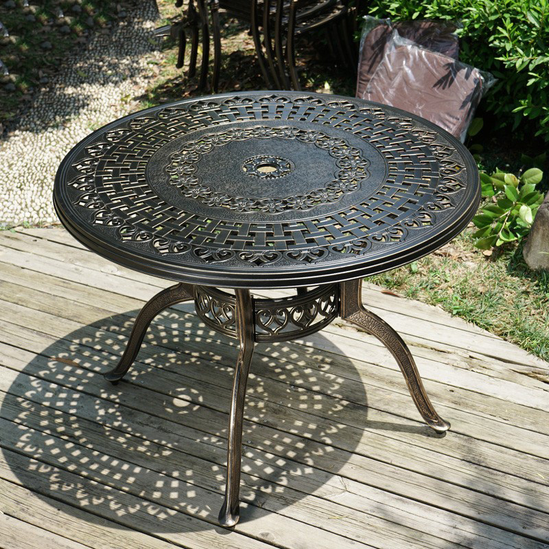 户外桌椅庭院铸铝阳台桌椅欧式室外花园露天露台休闲别墅铁艺家具