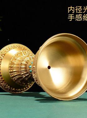 缘汇21907091酥油灯灯座慧宝铜八佛吉祥供佛油灯长灯家明用供佛灯