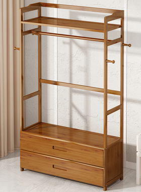 挂衣架卧室落地衣帽架简易家用衣服置物架子晾衣架室内房间小衣柜