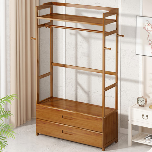 实木衣架落地卧室简易挂