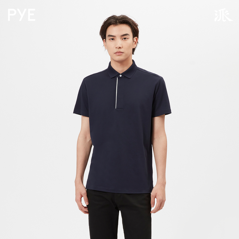 PYE派 24春夏新品 男士短袖针织棉桑蚕丝混纺珠地面料纯色Polo衫 男装 Polo衫 原图主图