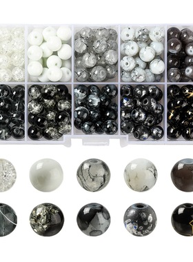 Black White Transparent Handmade DIY Bracelets Craft Supplie