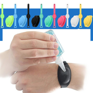 Silicone Wristband Dispenser Hand Washing Gel Bracelet, Wea