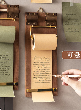 Retro note holder can hang roll paper notes without sticky