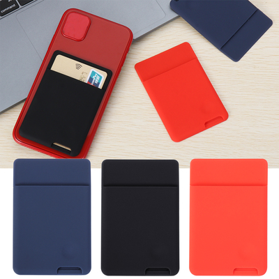k On ID Credit Card Holder Elastic Silicone Cellphone Pocket