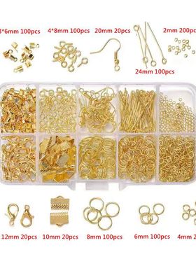 10 Grid Box DIY Metal Accessories Jewelry Makin Material Set