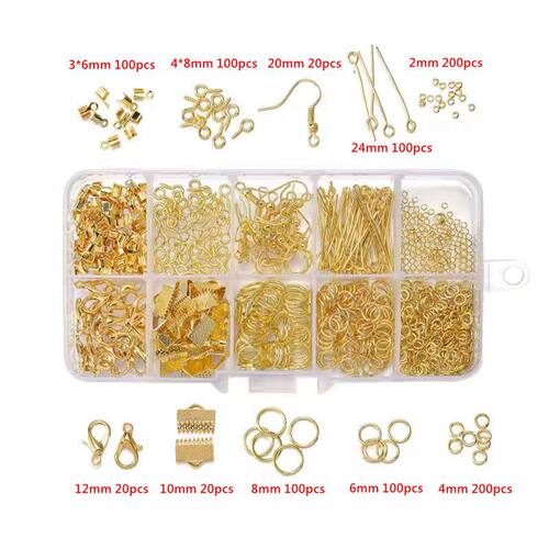 10 Grid Box DIY Metal Accessories Jewelry Makin Material Set