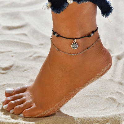 nt Charms Rope Chain Beach Summer Foot Ankle Bracelet Jewelr