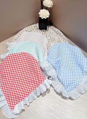 Lace headscarf with cute countryside style and triangular sc