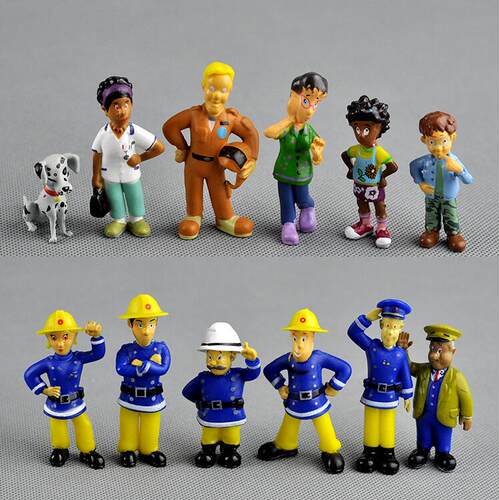 Pcs/Set anime Fireman Sam action figure  figure PVC Figures