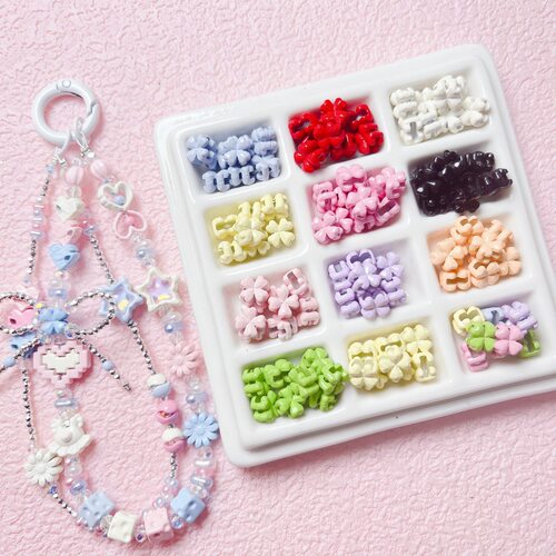 Alloy color four-leaf clover diy rice beaded jewelry accesso