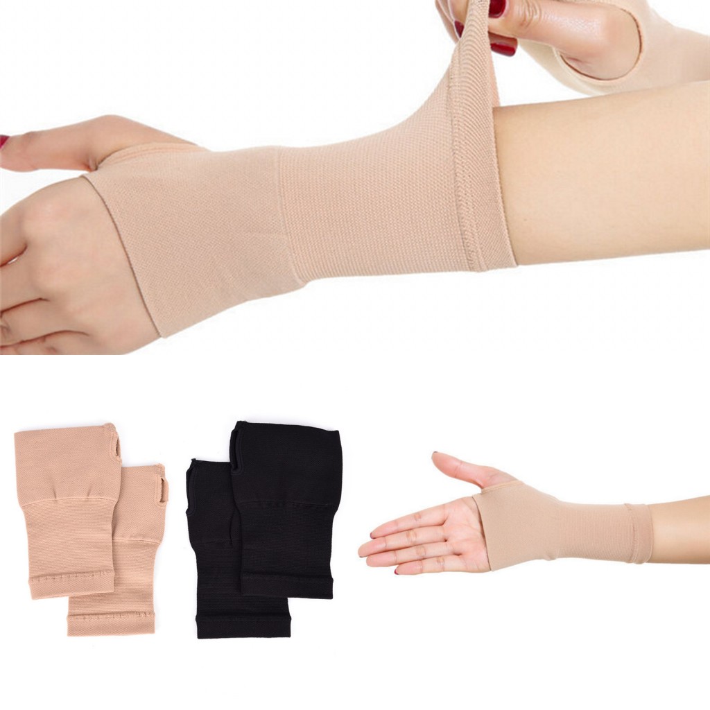 humb Hand Wrist Brace Support Compression Bandage Black/Nude