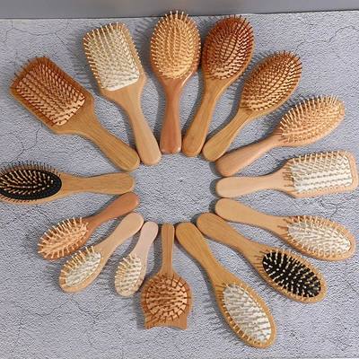 age Brush Hairbrush Comb Scalp Hair Care Healthy Bamboo Comb