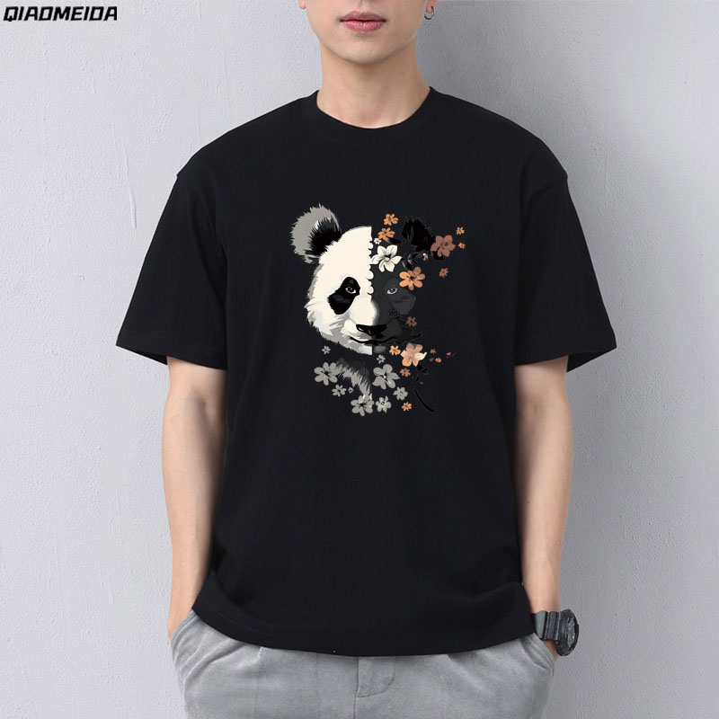 俏媚妲国潮熊猫印花t恤