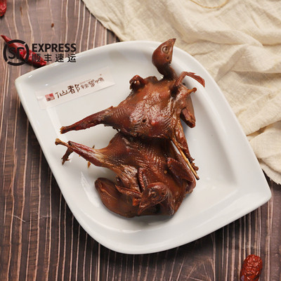 仙都辣酱鸭鹌鹑零食香辣整只真空包装小吃熟肉开袋即食