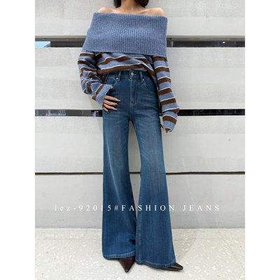 IEZ-92015-2加绒喇叭裤牛仔裤