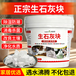 正宗生石灰块干燥剂刷树果树用颗粒批发农用高纯度生石灰防潮除湿