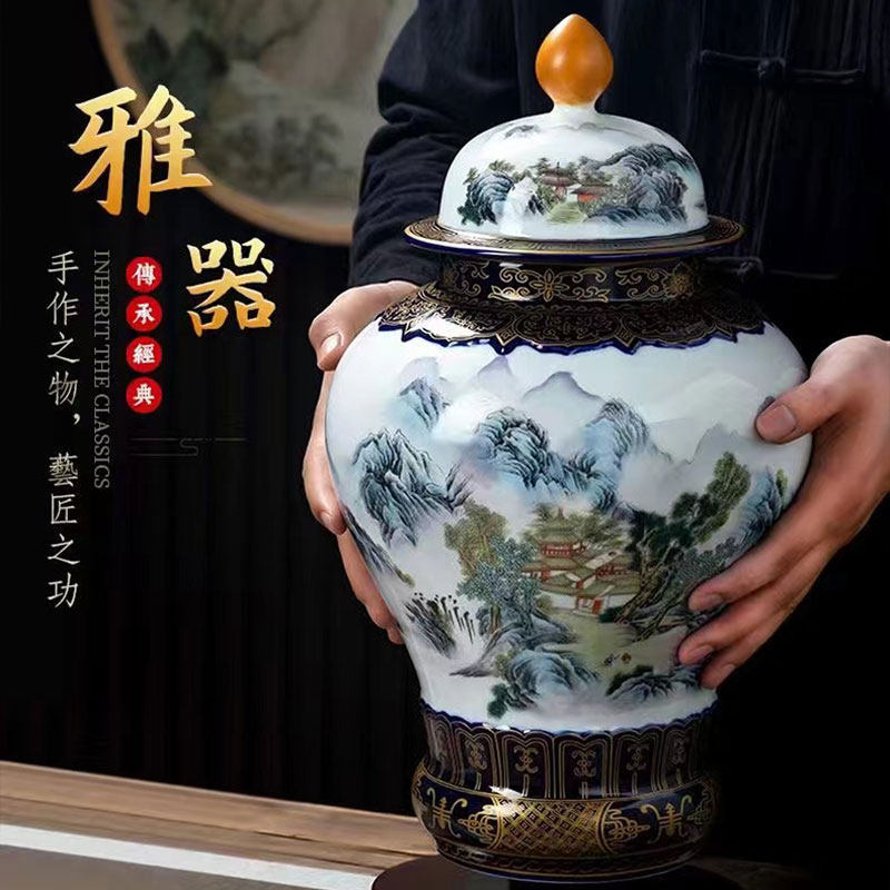 陶瓷酒瓶10斤装复古将军罐