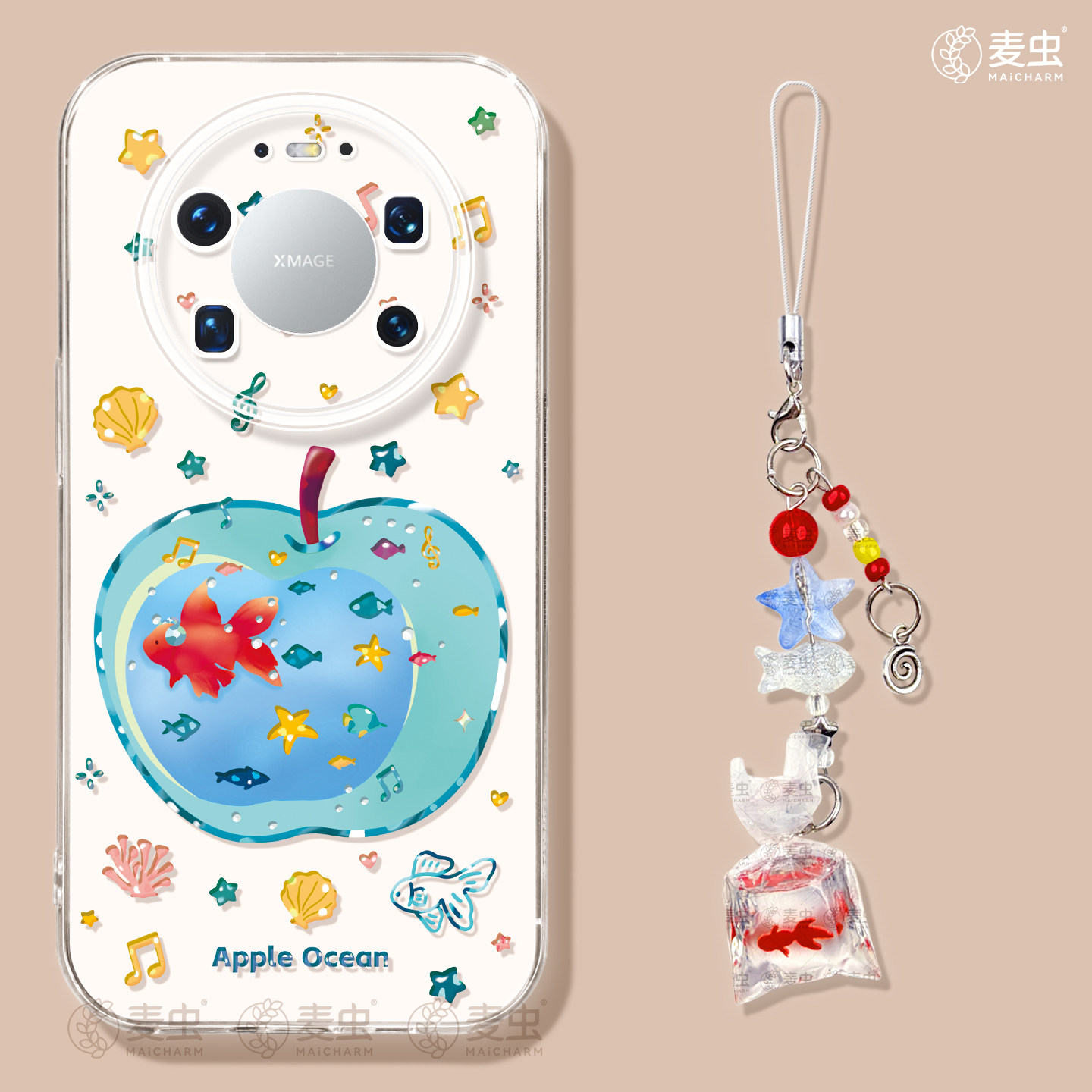 适用华为mate80pro手机壳女款mate70保护套硅胶40epro全包防摔60por软壳RS高级m50好看meta苹果pro+新款小鱼