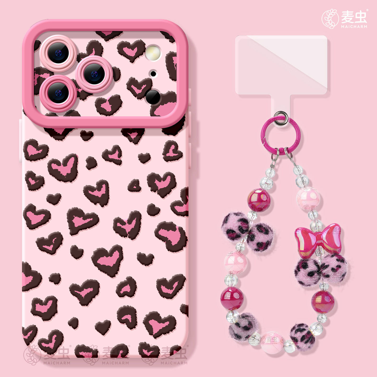 适用苹果18手机壳女款iphone17pro保护套13mini全包16防摔11/12/xs软外壳7plus硅胶8高级15好看14甜心豹纹max