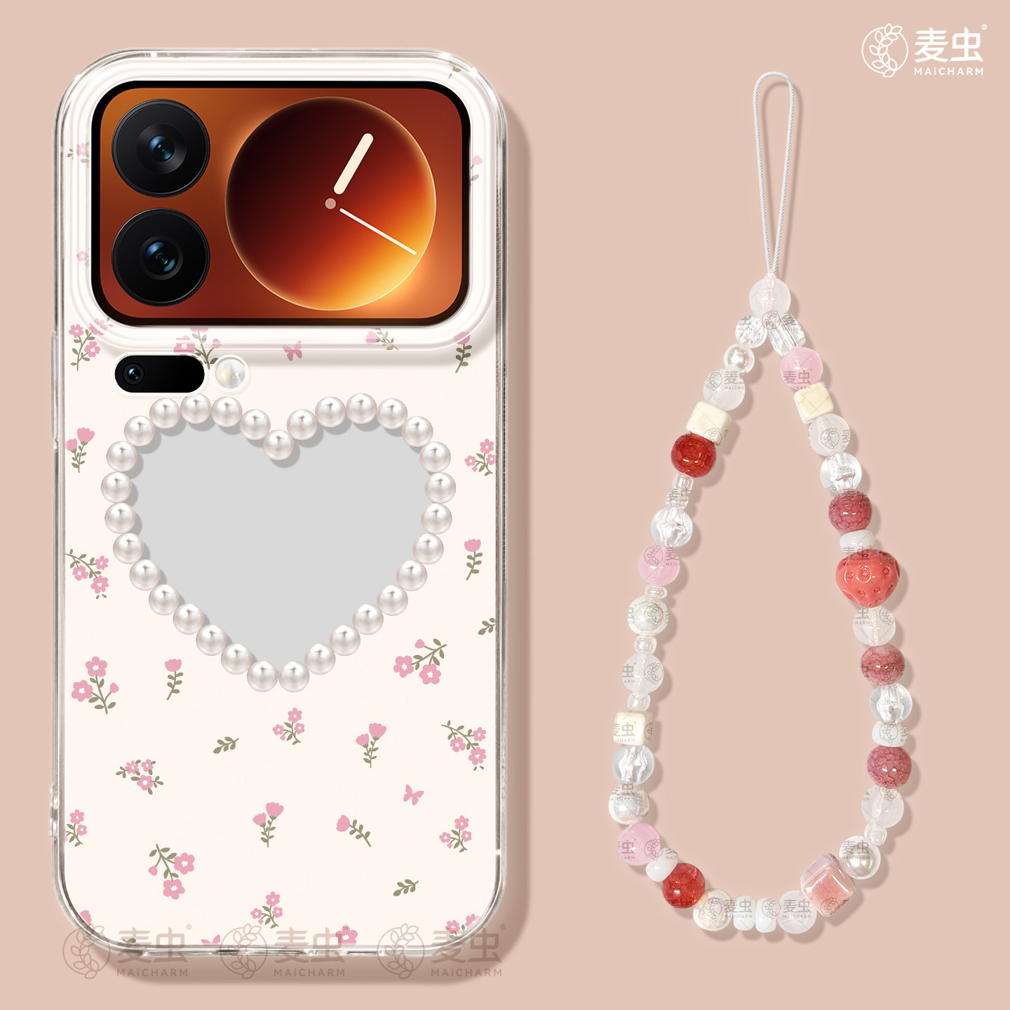 适用小米17手机壳女款17pro保护套新款小米13ultra全包防摔12pro硅胶高级外壳14青春版爱心15por好看珍珠软壳