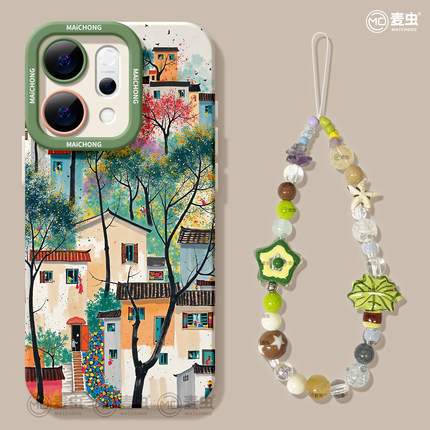 适用opporeno15手机壳女款reno14pro+保护套13全包9pro硅胶8防摔reno7se高级oppo软壳10水墨11小城12古风外壳