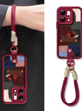 适用opporeno14手机壳女款reno12pro+保护套13全包9pro硅胶8防摔reno7se小羊皮oppo软壳6新年11外马年10小狗