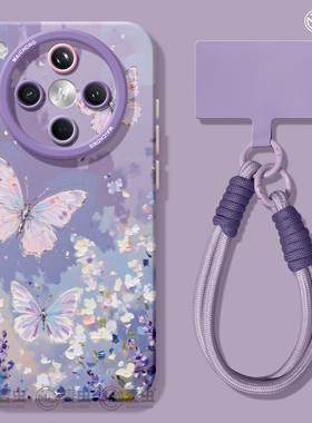 适用oppofindx8s手机壳findx9pro保护套硅胶ultra全包防摔x7por高级外壳x6紫色蝴蝶0pp0好看x8pro新女款软壳