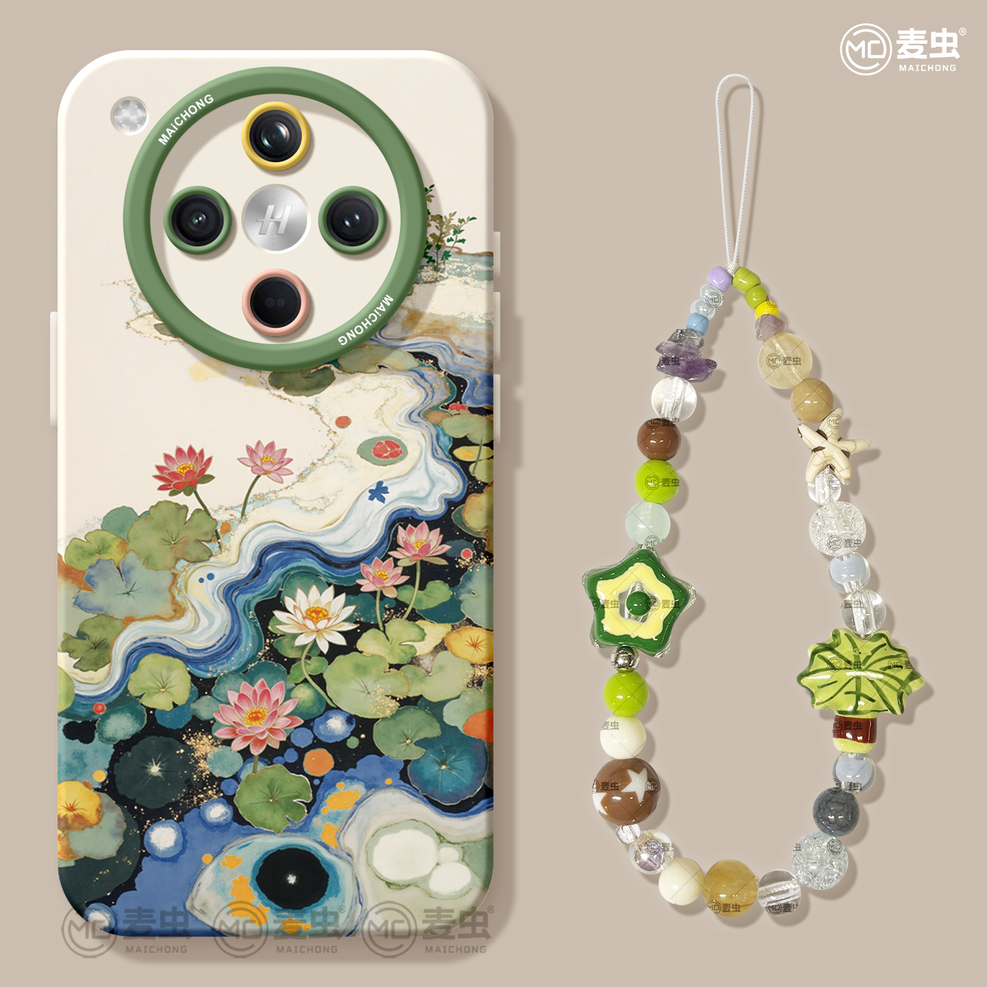 【热卖新品】水墨荷花手机壳