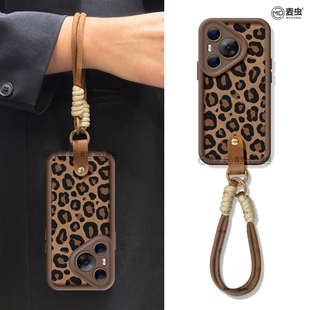 秋冬p80棕色豹纹art软外壳 ultra硅胶防摔50pro全包p40高级60pro 适用华为Pura80手机壳女款 p70pro保护套新款