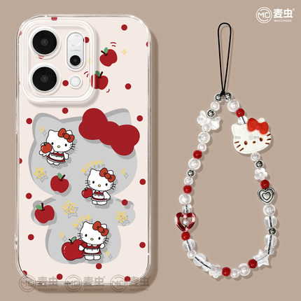 适用opporeno15手机壳女款reno14pro+保护套13全包9pro硅胶8防摔reno7se高级oppo软壳10镂空11外壳KT猫12超火