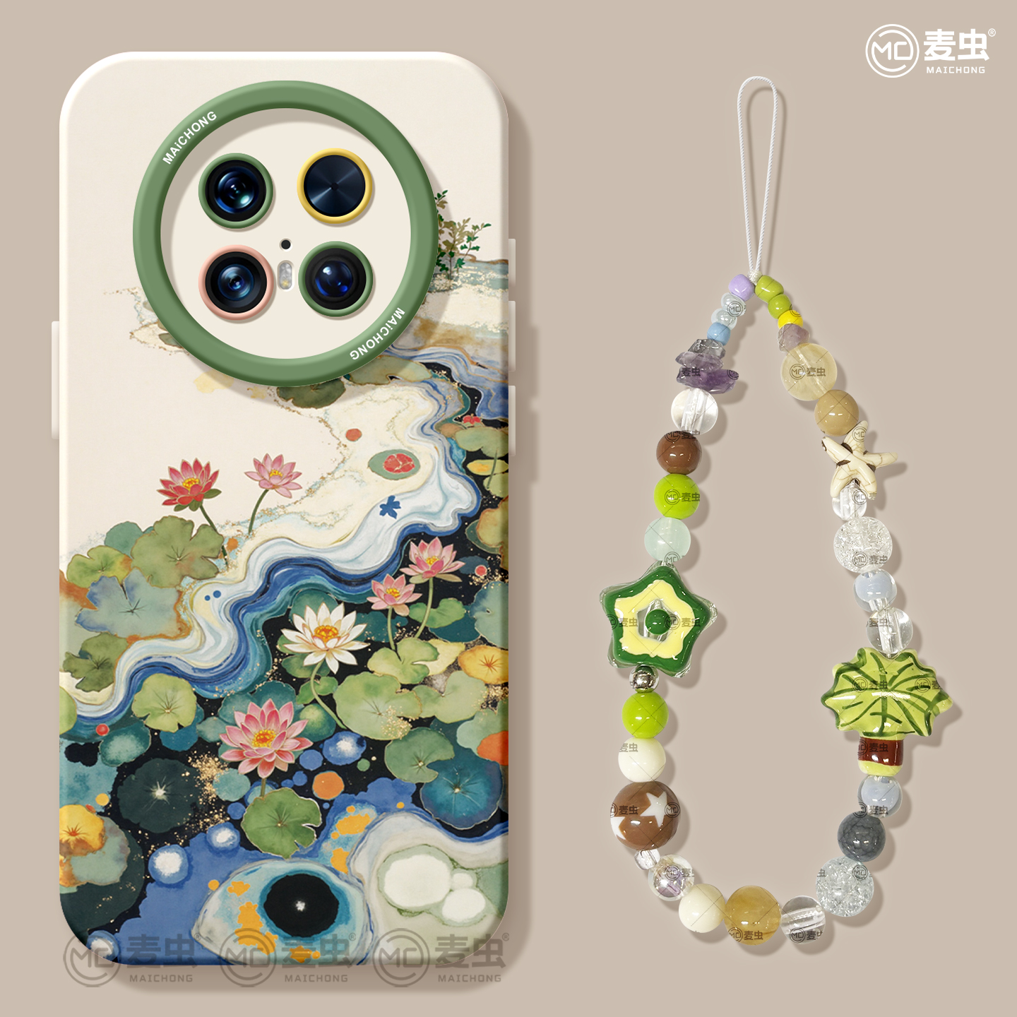 【热卖新品】水墨荷花手机壳