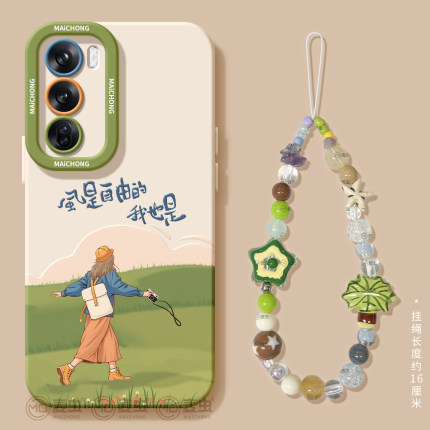 适用opporeno13手机壳女款reno12pro+保护套11全包9pro硅胶8防摔reno7se磨砂oppo软壳6por卡通自由10女孩外壳