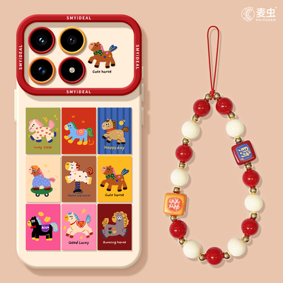 适用红米k80手机壳女款k90pro保护套小米k40s全包硅胶k70至尊版redmi防摔k60por高级新年k50马九宫格软80外壳