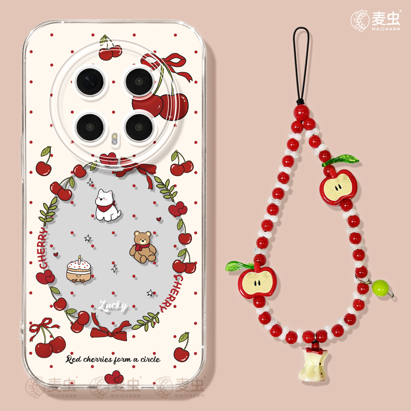 适用荣耀magic8手机壳女款magic7pro保护套新款honor全包防摔magic4至臻6硅胶高级玩偶5por好看樱桃华为软壳