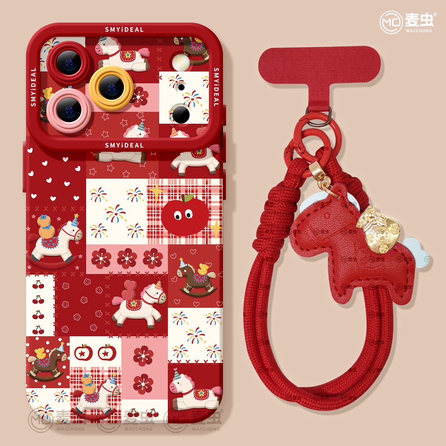 适用苹果17手机壳女款iphone16pro保护套13mini全包14防摔11/12/xs软外壳7plus硅胶8高级15新年se格子小马max,3C数码配件,手机保护套/壳,淘宝优惠券,粉丝福利购,淘宝优惠卷