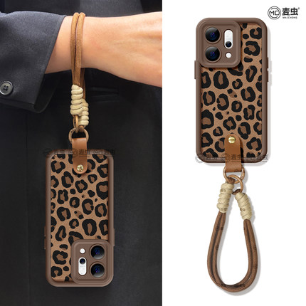 适用opporeno14手机壳女款reno12pro+保护套13全包9pro硅胶8防摔reno7se高级oppo软壳6棕色11外壳豹纹10秋冬