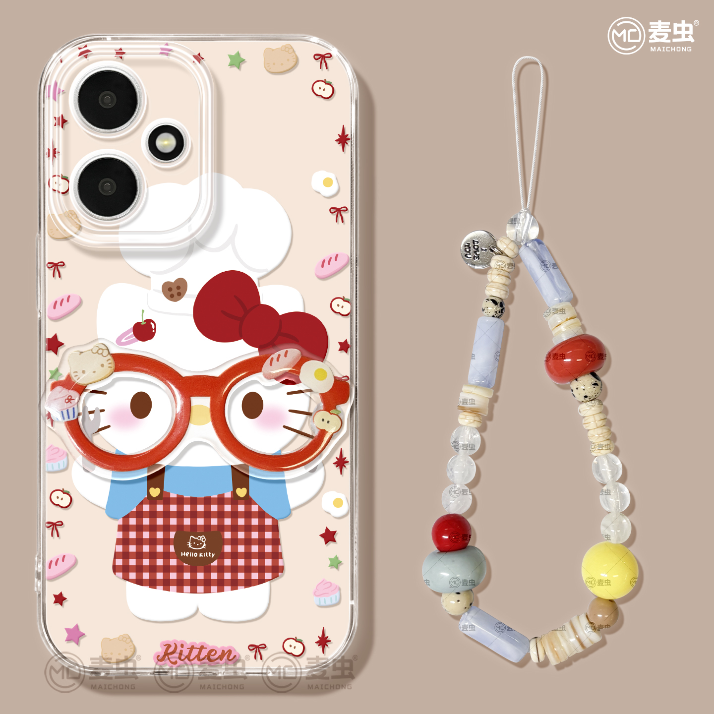 【热卖新品】可爱眼镜kt猫手机壳