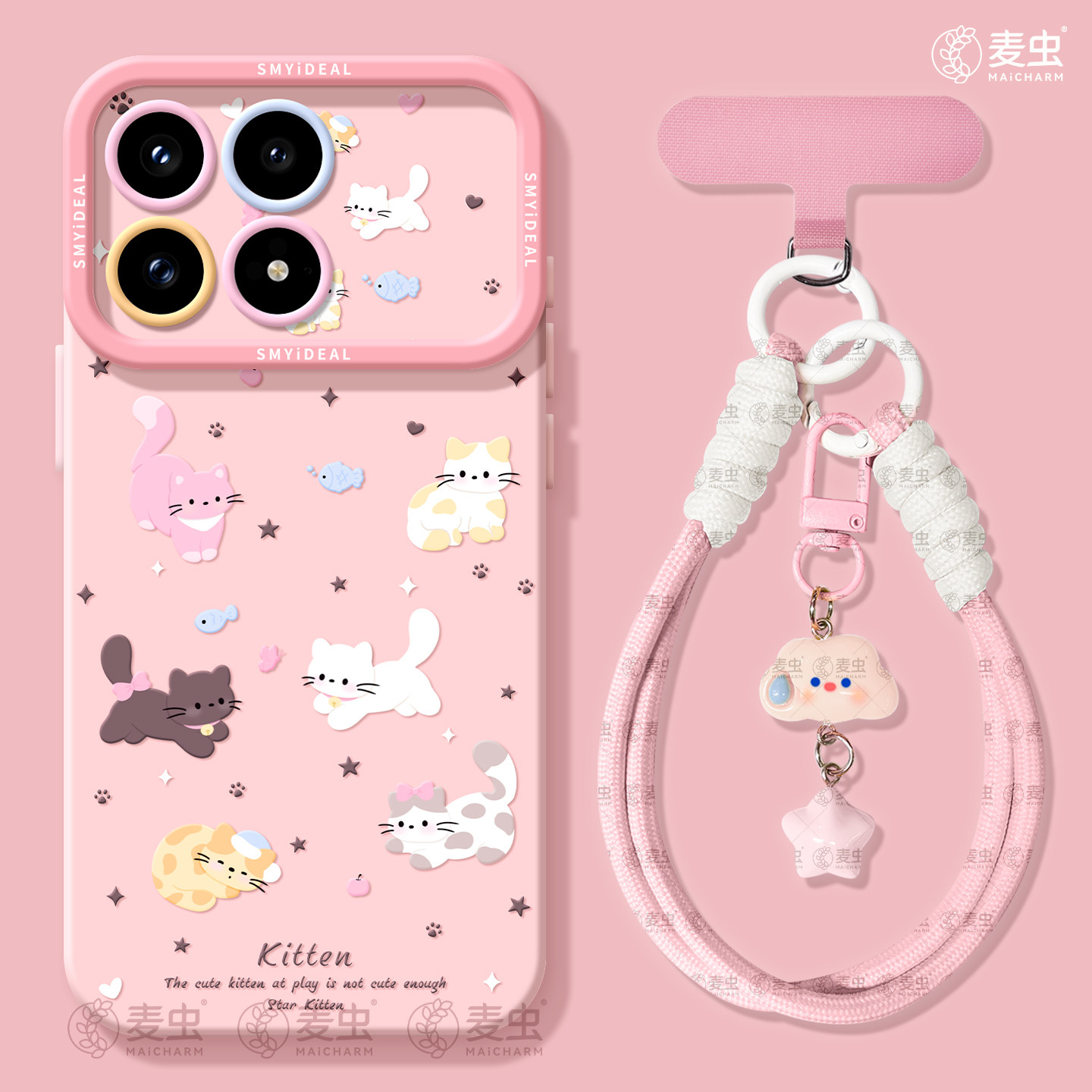 适用红米k80手机壳女款k90pro保护套小米k40s全包硅胶k70至尊版redmi防摔k60por高级欢乐k50好看小猫软80外壳