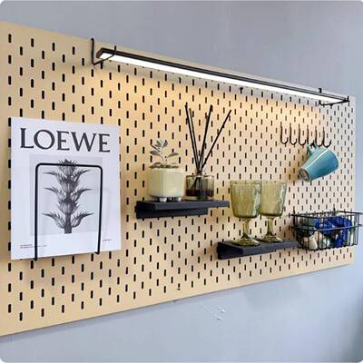 适宜家用洞洞板置物架配件通用墙面收纳玄关装饰板挂钩免打孔定制