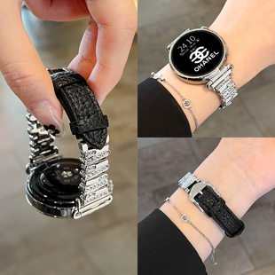 适用华为gt6手表带watchgt5女款 watch5金属女表gt4智能6高级感gt3女士gt2皮质41mm表链1 真皮腕表6pro夏天新款