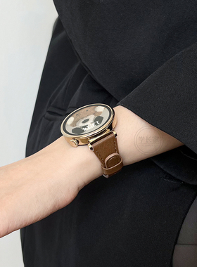 适用华为手表gt5/gt4表带女士皮质新款watch4/3pro手表带女款智能运动手表gt3秋冬gt2时尚gt6替换轻奢腕表链