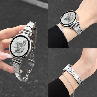 4手表带金属轻奢女款 watchgt5 watch5高级感5 4pro系列高端腕表gt3 1智能运动表链 适用华为gt6表带夏季 新款