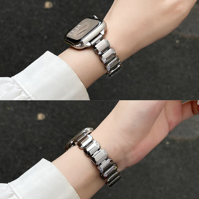 学长家苹果手表9表带创意金属链