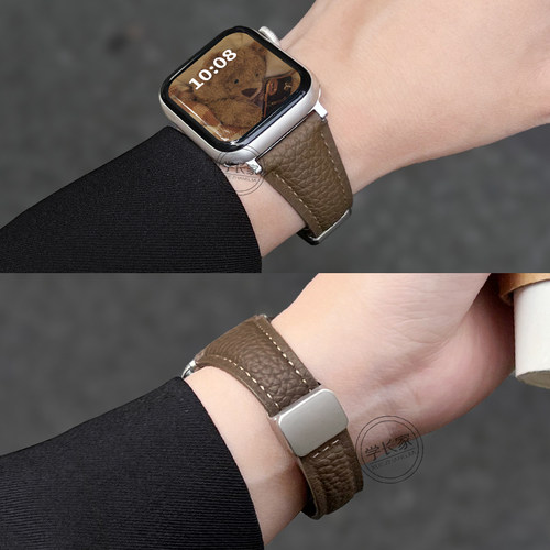 iwatch10荔枝纹小蛮腰磁吸表带
